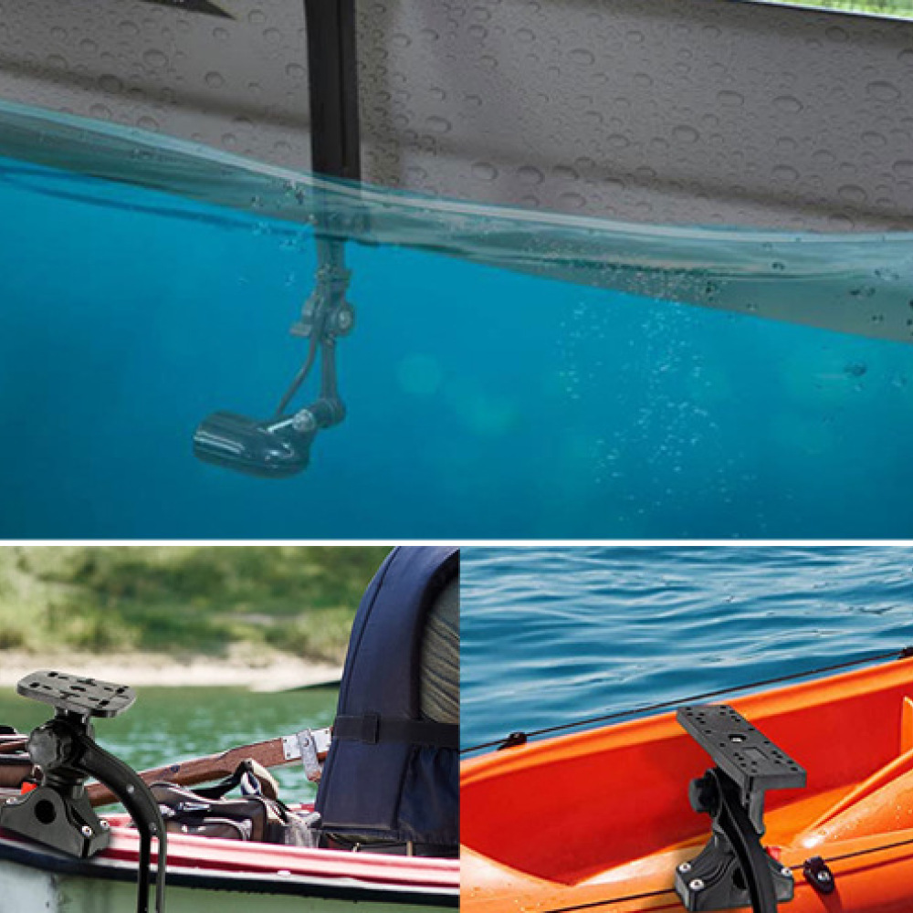 Fish Finder Portable - 漁船用魚群探知機サポートブラケット 回転式ソナーマウント 調整可能なホルダー アウトドア釣り用具アクセサリー
