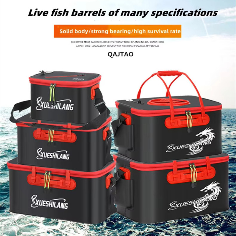 Fish Finder Case - 釣り用バケツ 折りたたみ式 厚手 魚用バケツ 酸素ポンプなし ポータブル
