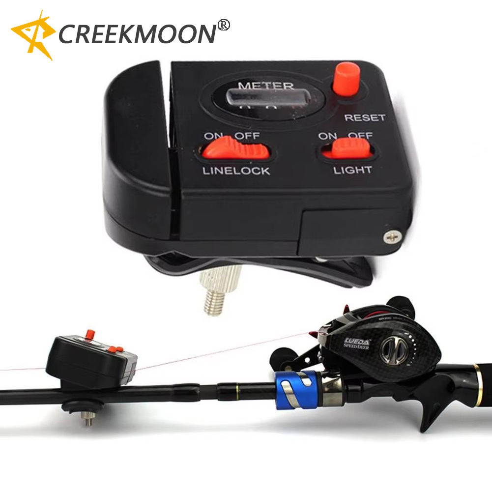 Fish Finder Transducer - デジタル釣り糸カウンターディスプレイ 0-99.9M クリップオン深度計 ベアリング付き照明付きラインゲージ ジグアイストローリングキャスティングタックル用