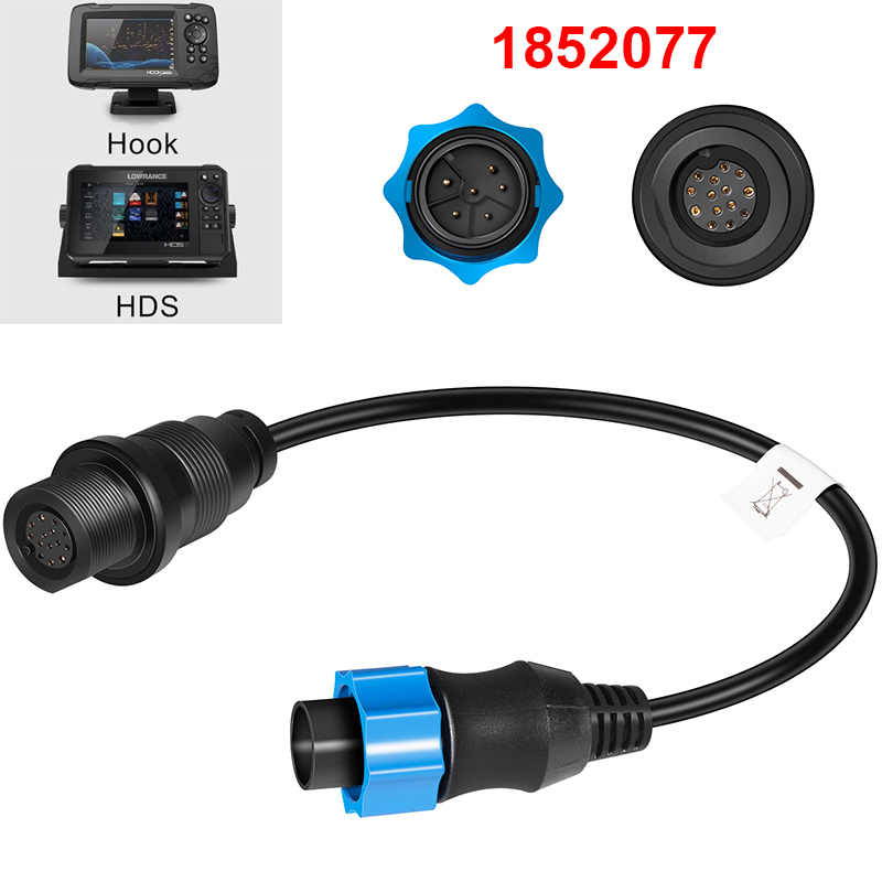 Fish Finder Transducer - MKR-DSC-10 1852077 DSC アダプターケーブル、ローランス 7 ピン魚群探知機用、ミンコタモーター内蔵デュアルスペクトルチャープトランスデューサー用