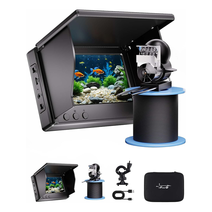 Fish Finder Portable - FOURQ ハンドヘルド 1080P 4.3 インチ LCD