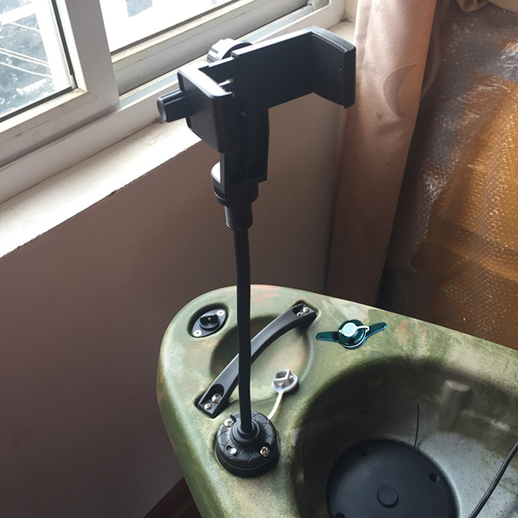 Fish Finder Mount - カヤックセルホルダー,黒魚群探知機,携帯電話クリップ,カヤックフィッシングギア,ボートアクセサリー