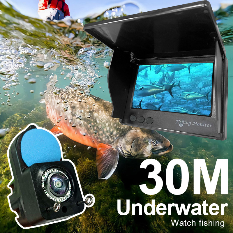 Fishing Camera - 水中釣りカメラ 1080P HD カメラ赤外線ライトポータブル氷釣り魚探カメラ 15 メートル