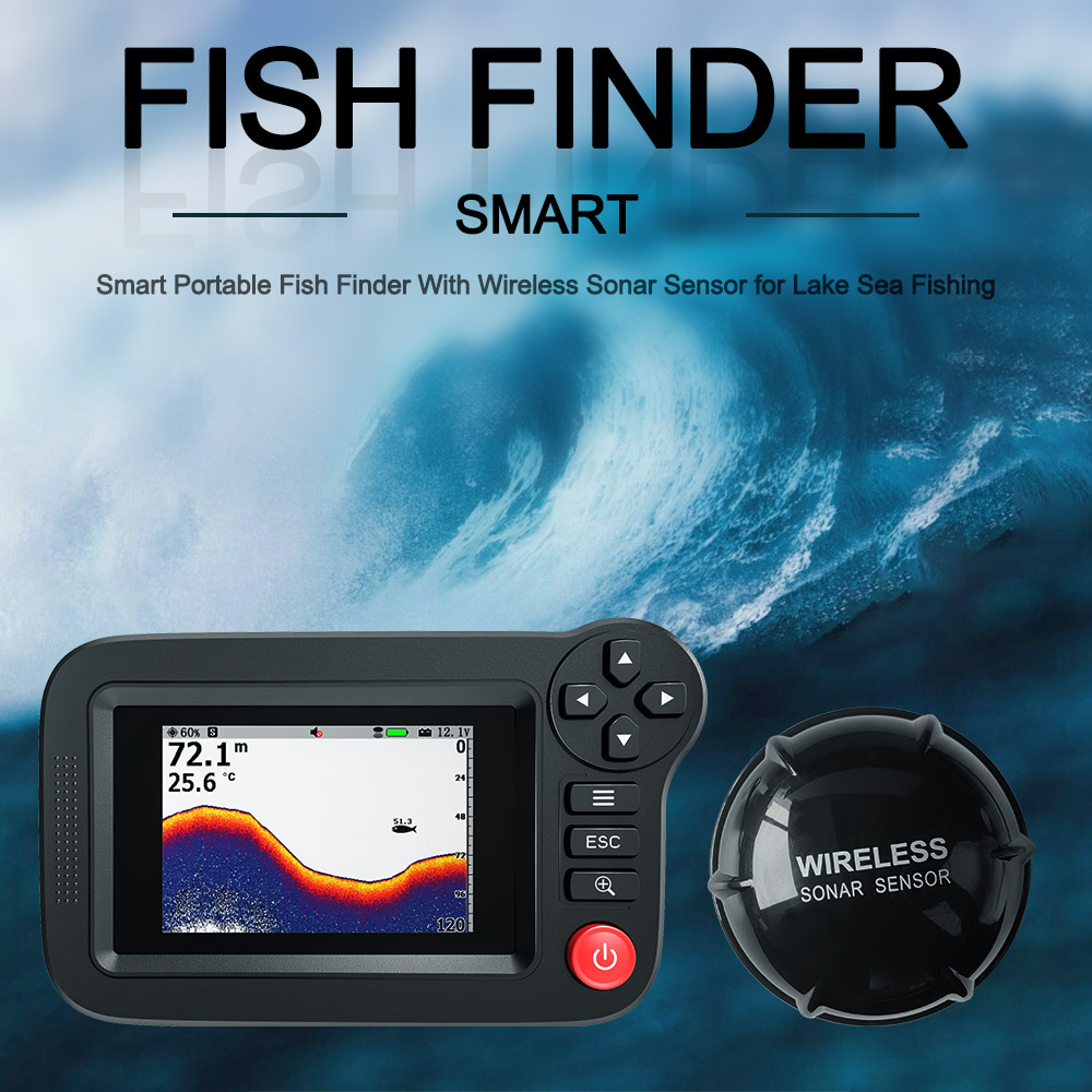 スマート魚群探知機 - ドック、海岸、銀行からのレクリエーシ - Fish Finder Transducer のレビューと価格