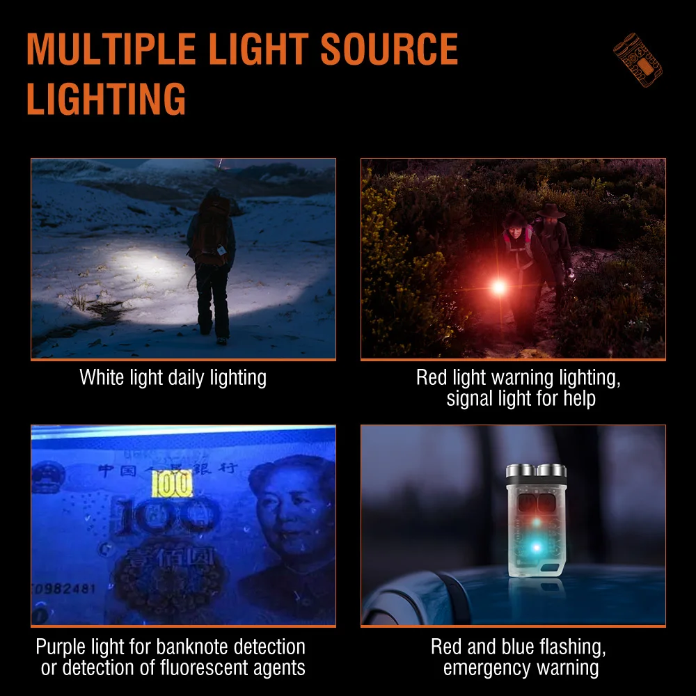 BORUiT V3 LED キーホルダー ポータブル 900 - Fishing Light のレビューと価格