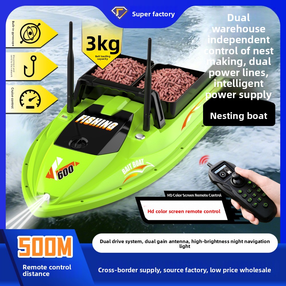 500M RCフィッシングベイトボート デュアルサイロ 3k - Fish Finder Cable のレビューと価格