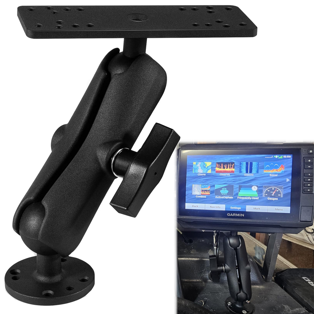 アルミニウム製魚群探知機マウント、1.5インチ/Cサイズボー - Fish Finder Mount のレビューと価格