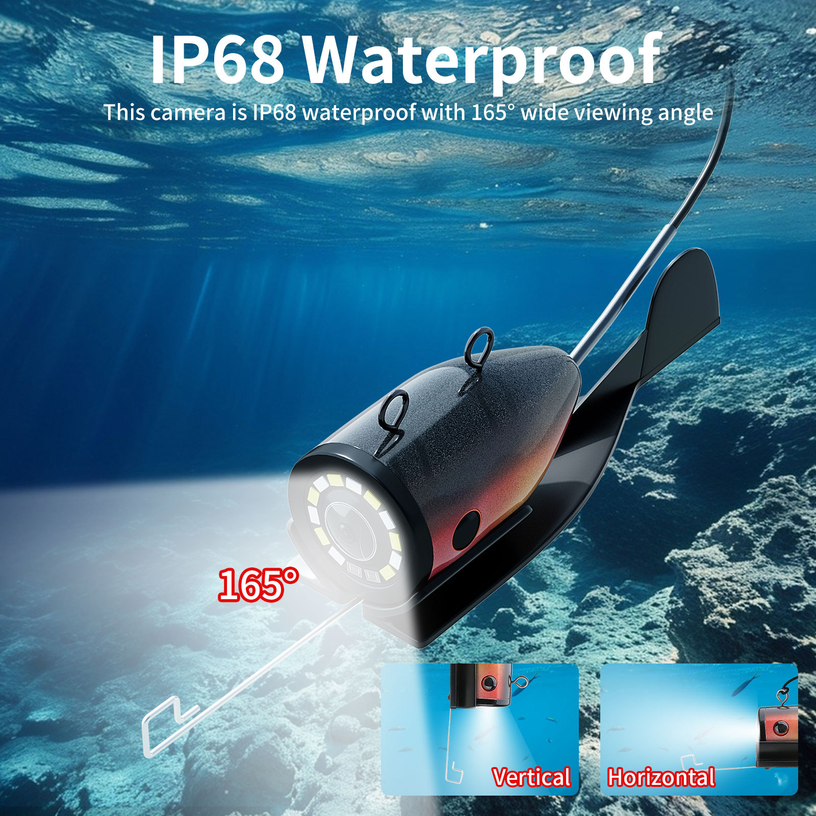 水中釣りカメラ - 15/30/50M ケーブル魚群探知機、 - Fish Finder Battery のレビューと価格