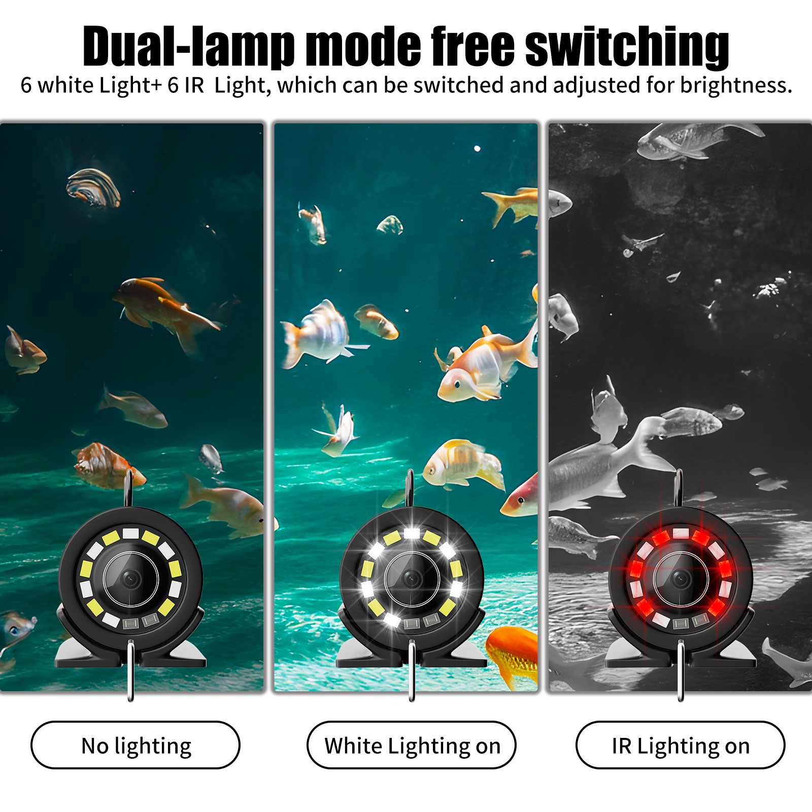 水中釣りカメラ - 15/30/50M ケーブル魚群探知機、 - Fish Finder Battery のレビューと価格