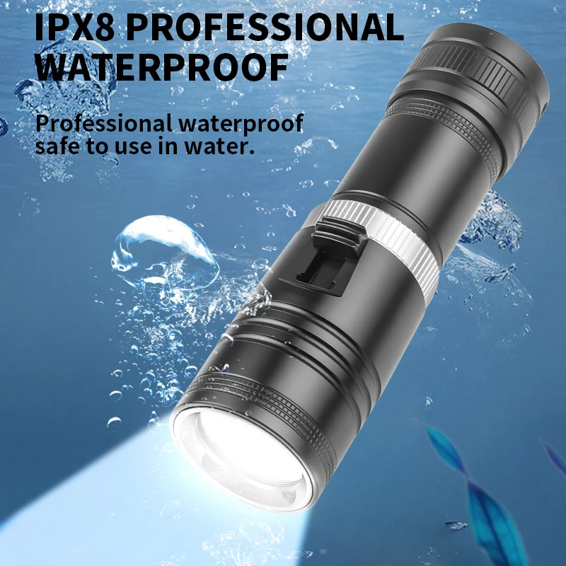 D117 アルミ防水 IPX8 ダイビング懐中電灯 LED  - Fishing Light のレビューと価格
