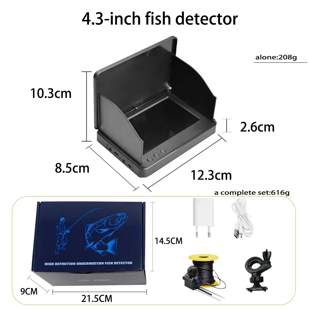 YS43A 4.3 インチ魚探知機水中魚群探知機釣りカメラ  - Fish Finder Battery のレビューと価格