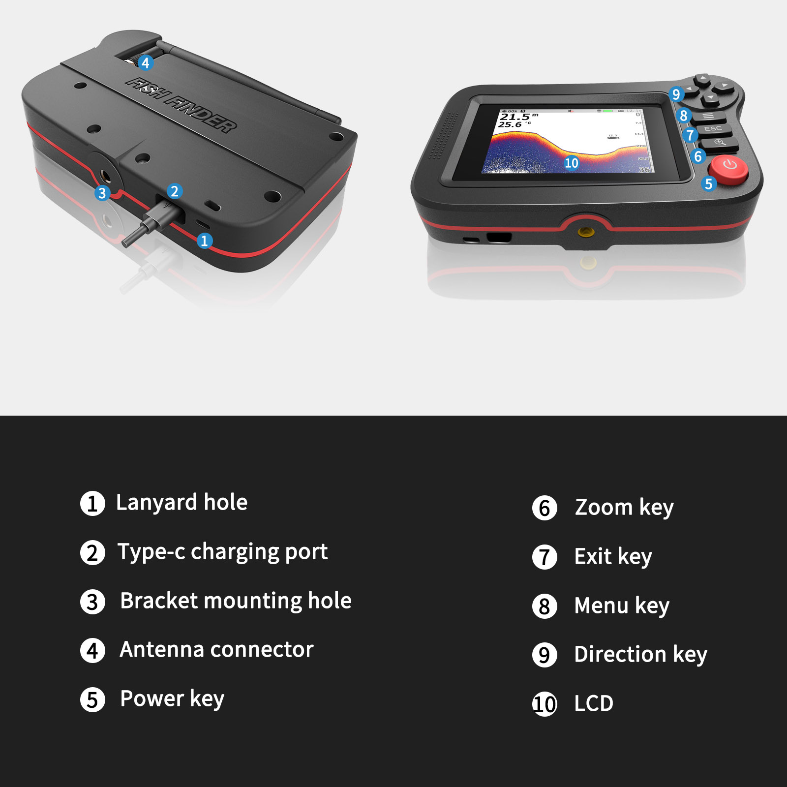 FindFish 200M ポータブル魚群探知機トランスデュ - Fish Finder Transducer のレビューと価格