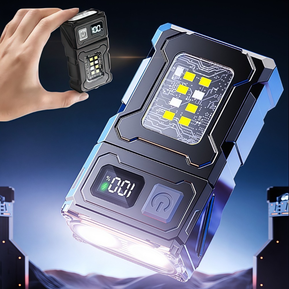 充電式ミニLED懐中電灯、マグネットクリップ付き作業灯、キー - Fishing Light のレビューと価格